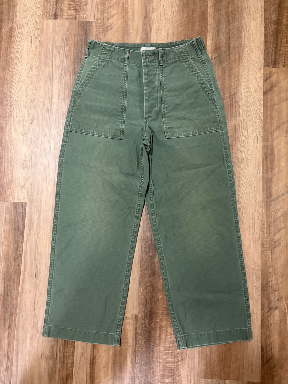 American Eagle Outfitters Olive Green Straight-Leg Utility Pants